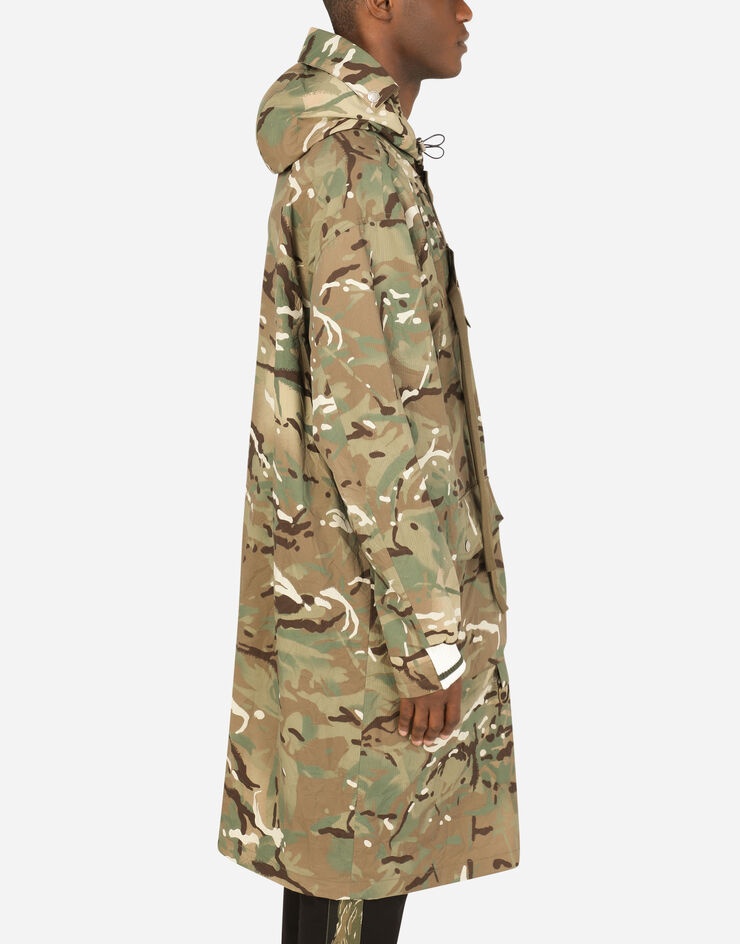 Camouflage-print nylon trench coat - 5