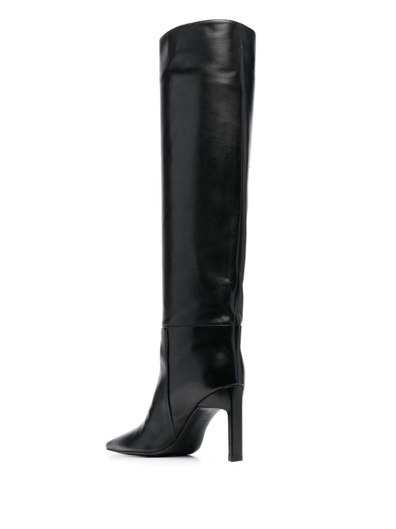 leather knee-length boots - 3