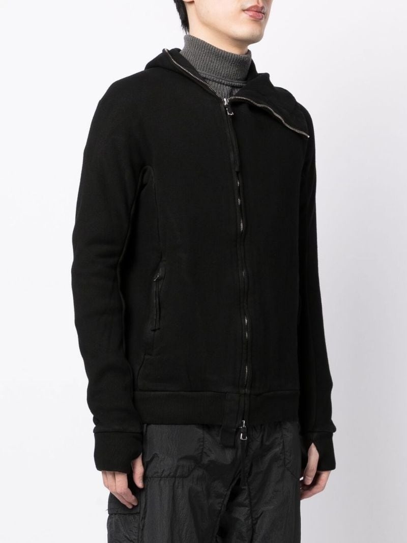 harness-strap zipped sweatshirt - 3