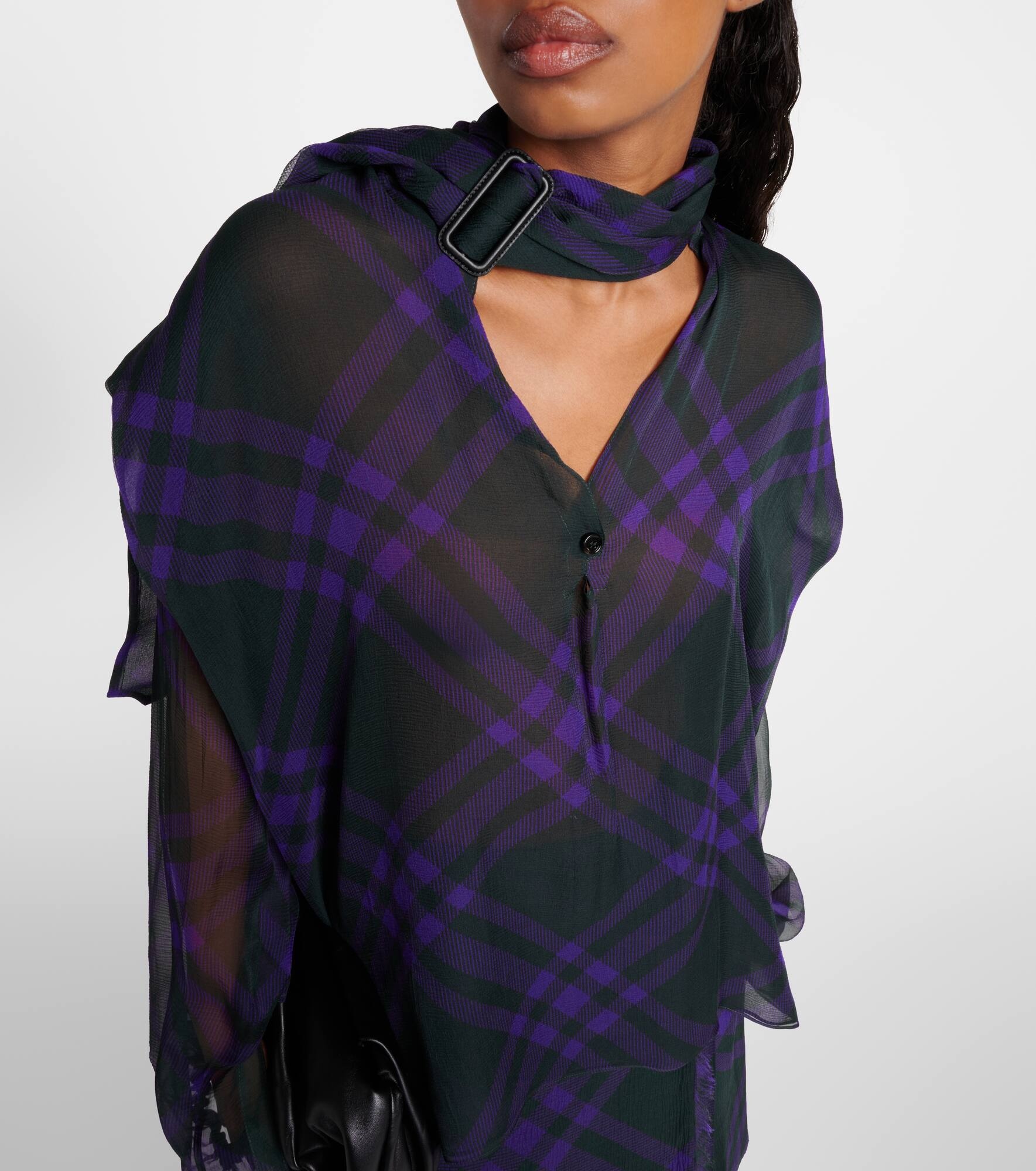 Burberry Check silk shirt - 4