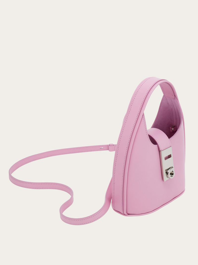 Mini Hobo bag with Gancini buckle 8