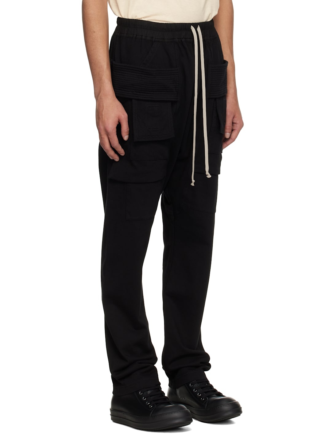 Black Hollywood Creatch Cargo Drawstring Pants - 2