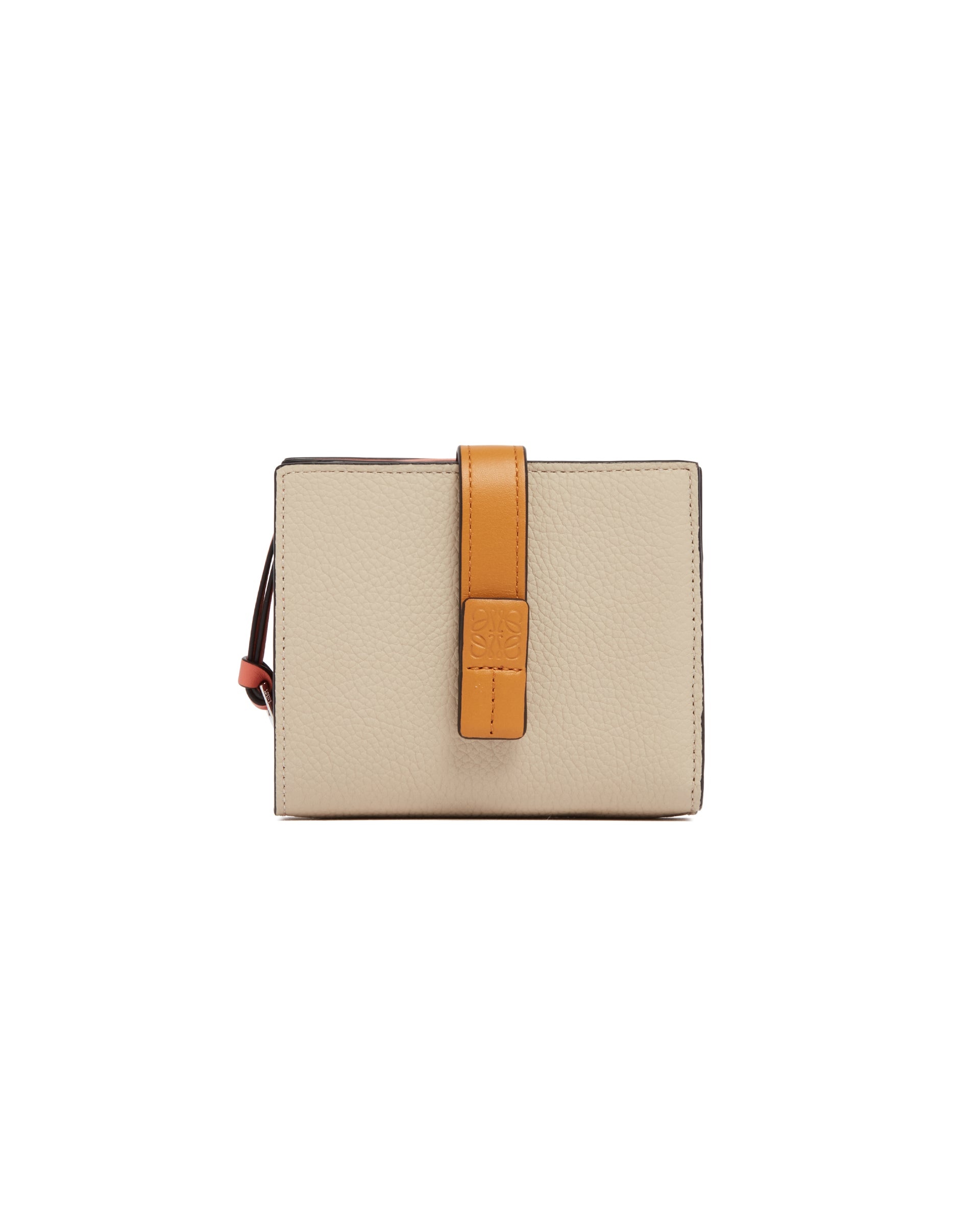 Beige Bifold Wallet with Zip - 2