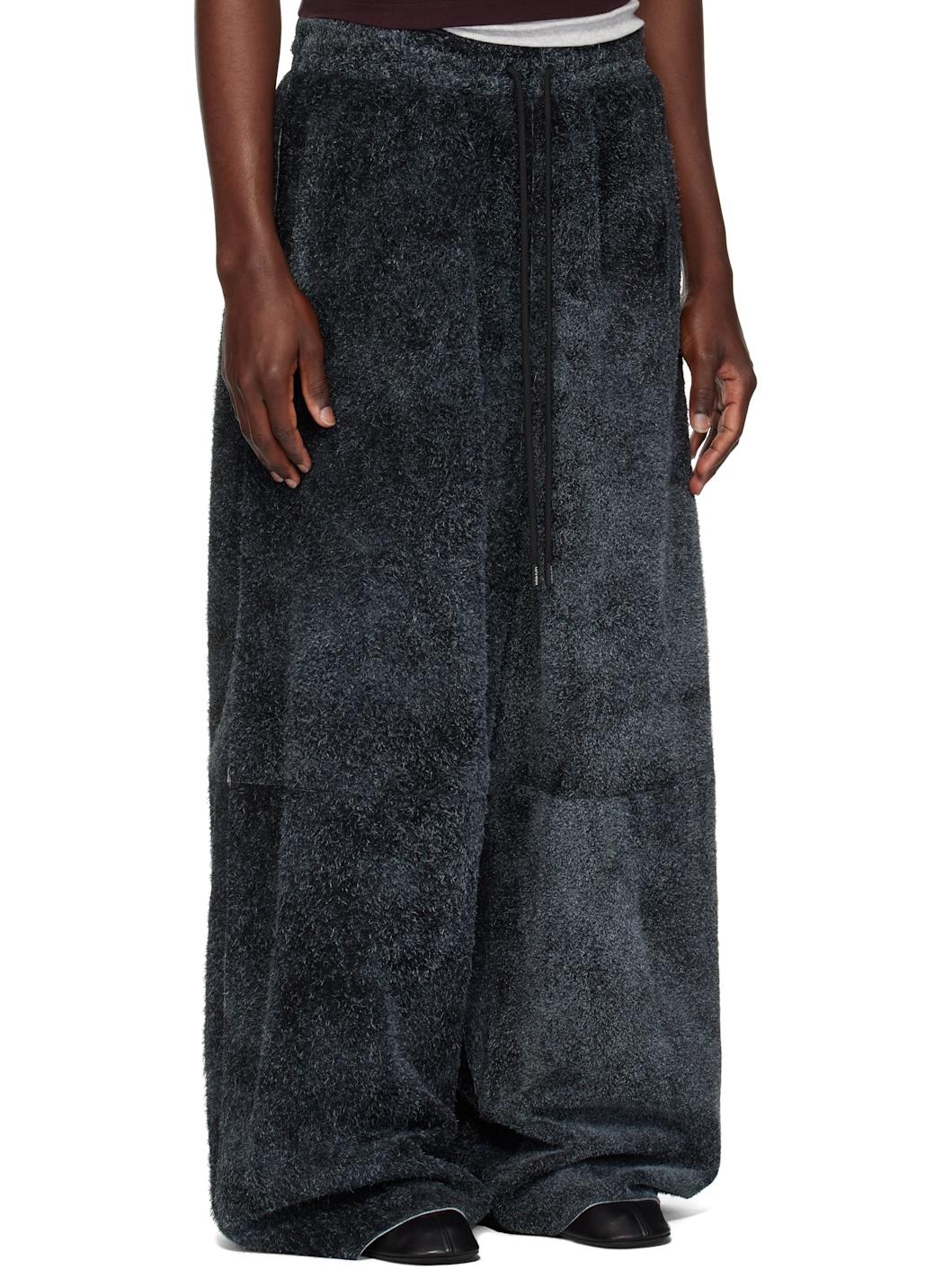 Gray Raw-Cut Bontans Suede Pants - 2