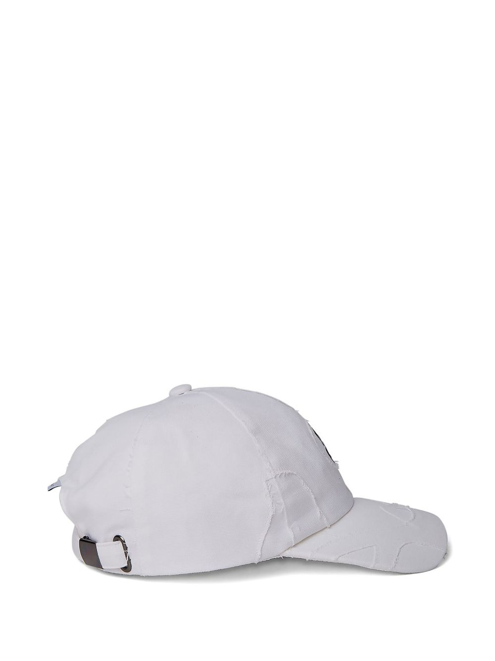 logo-motif frayed baseball cap - 2