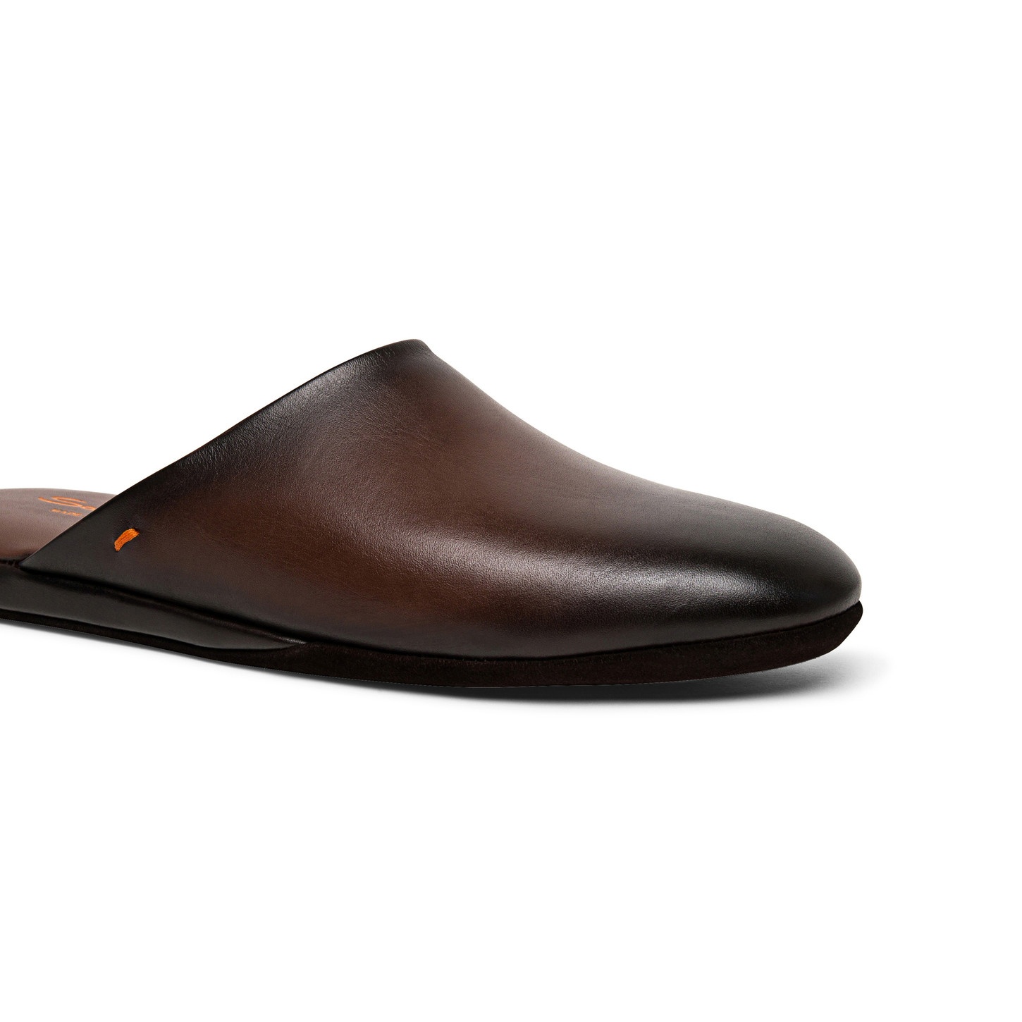 Men’s brown leather slipper - 6