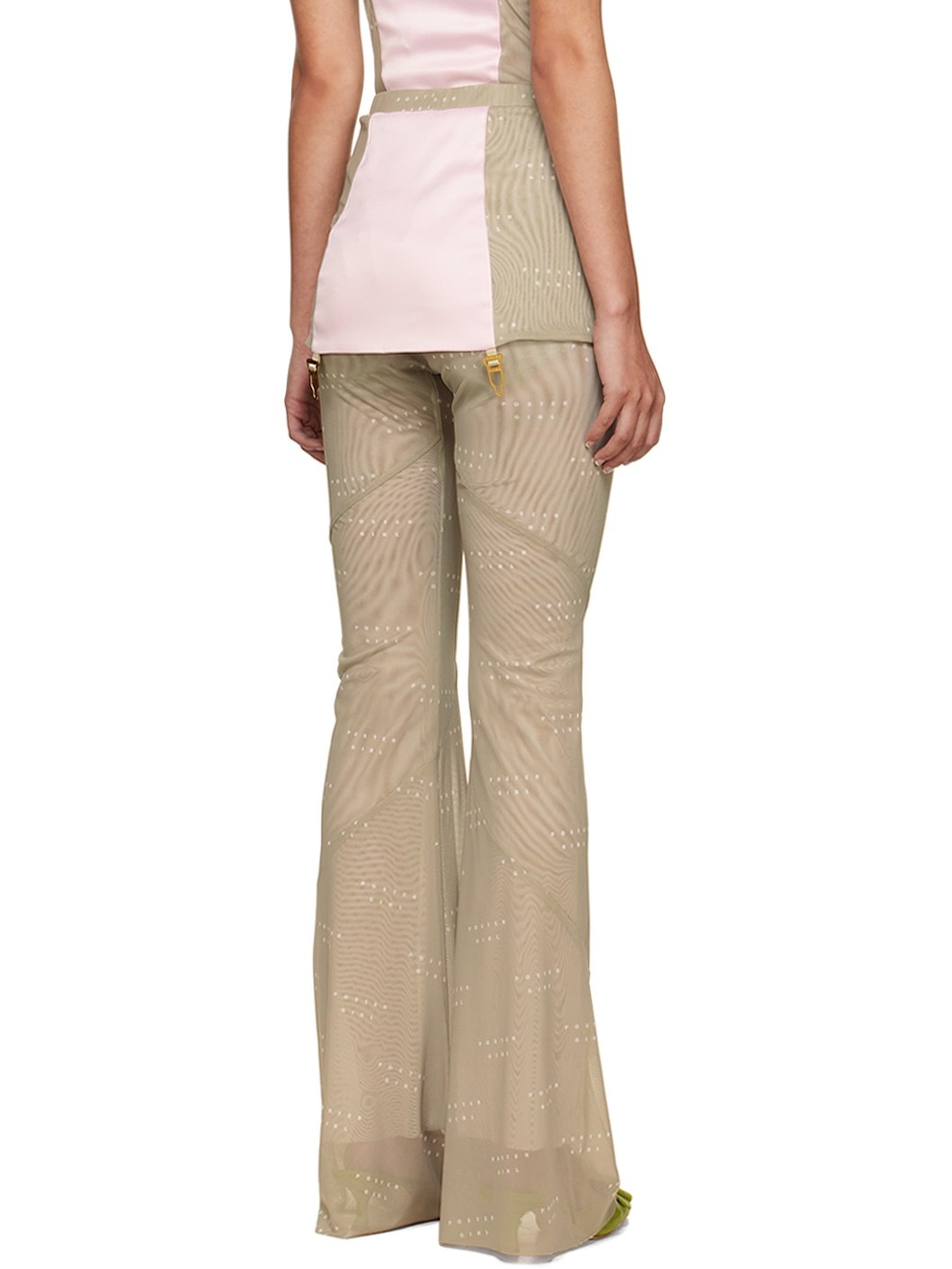 SSENSE Exclusive Pink & Taupe Portia Trousers - 3
