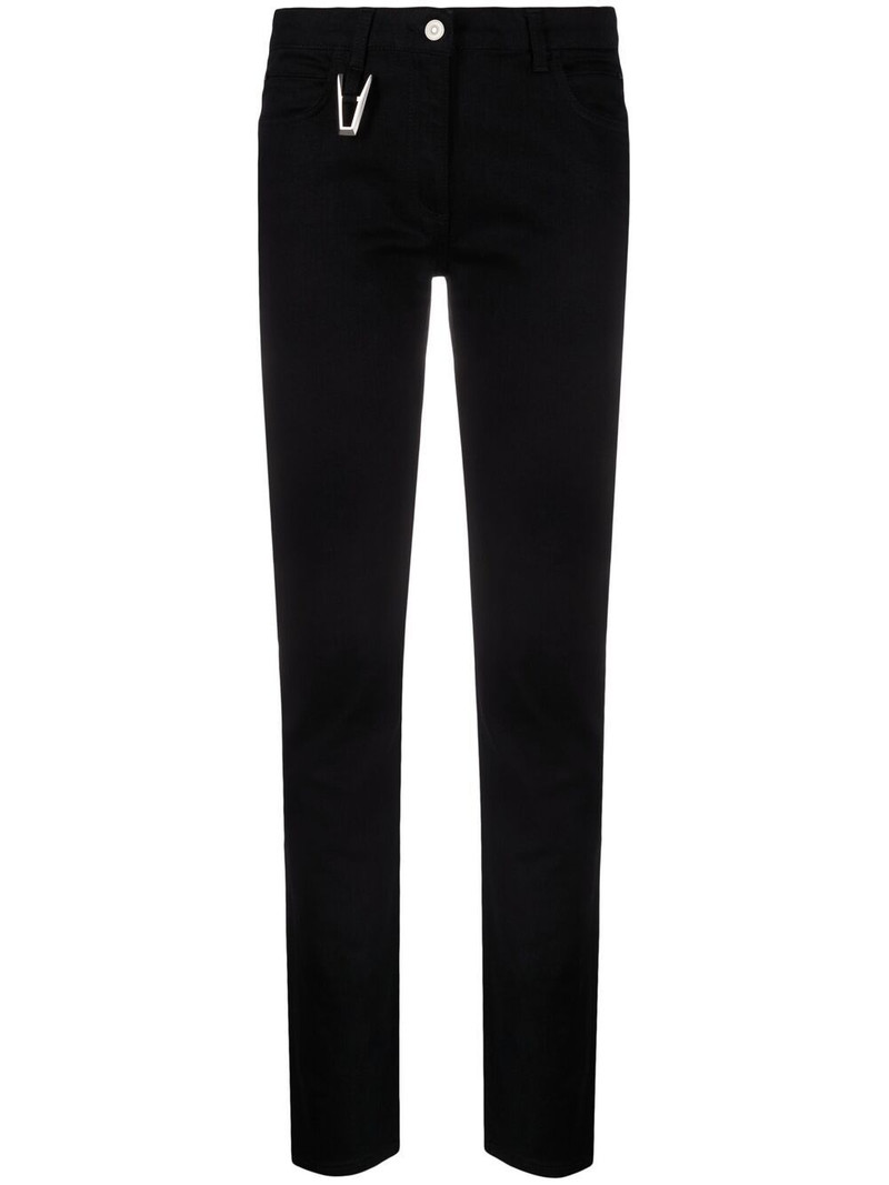 ring-detail slim-fit jeans 1
