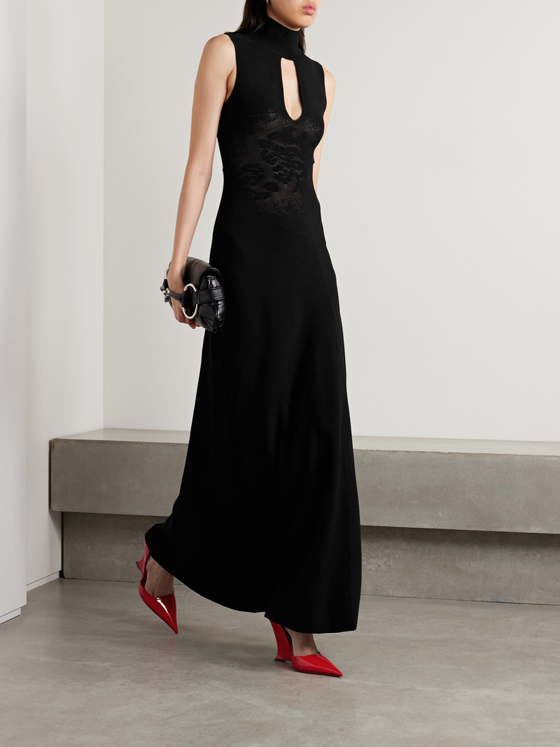 Victoria Beckham Cutout Stretch-knit Turtleneck Gown outlook