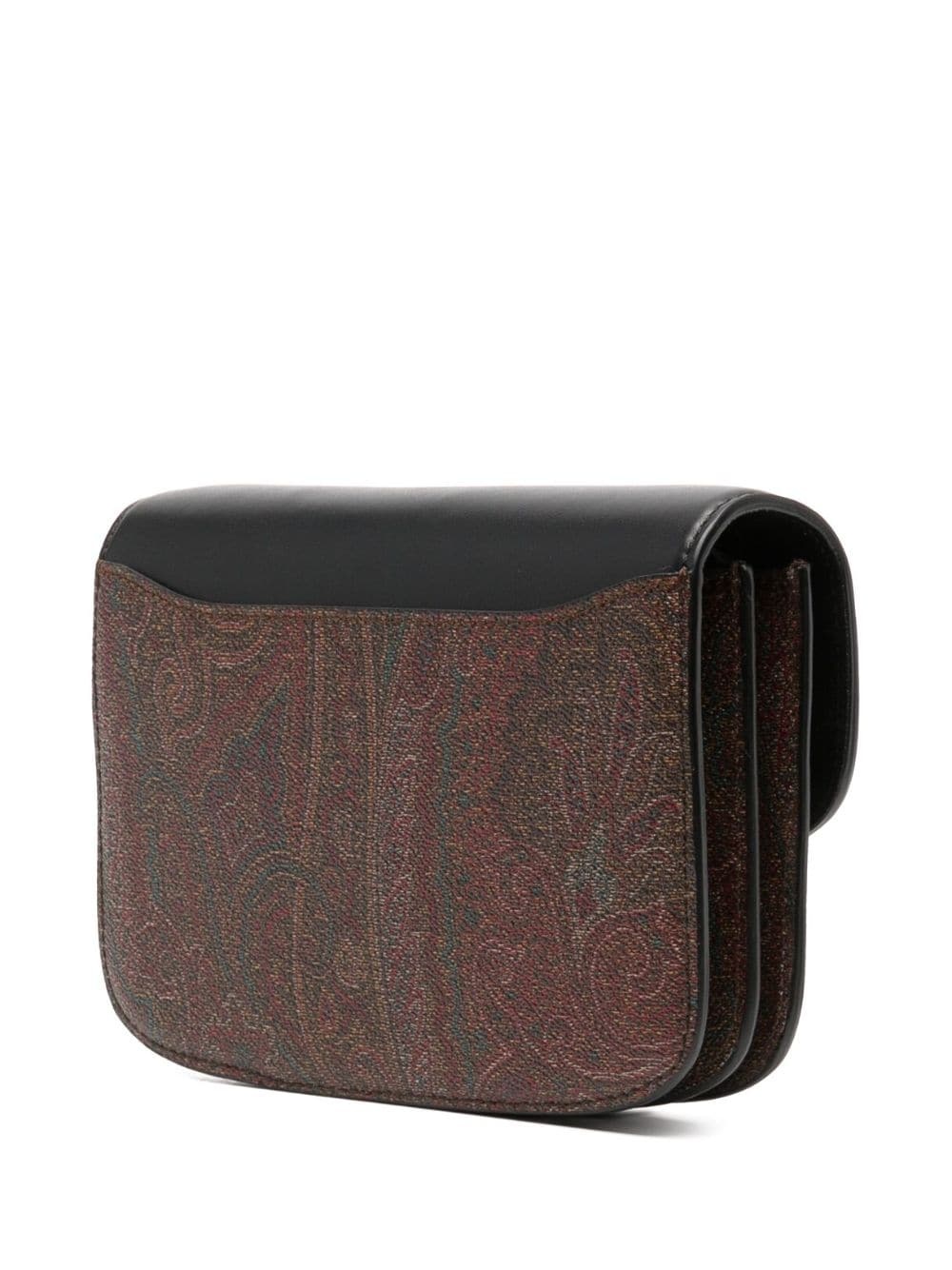 logo-plaque paisley-print shoulder bag - 4