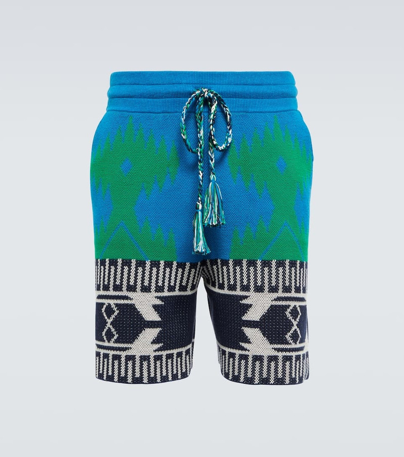 Cotton Piquet Icon jacquard shorts - 1