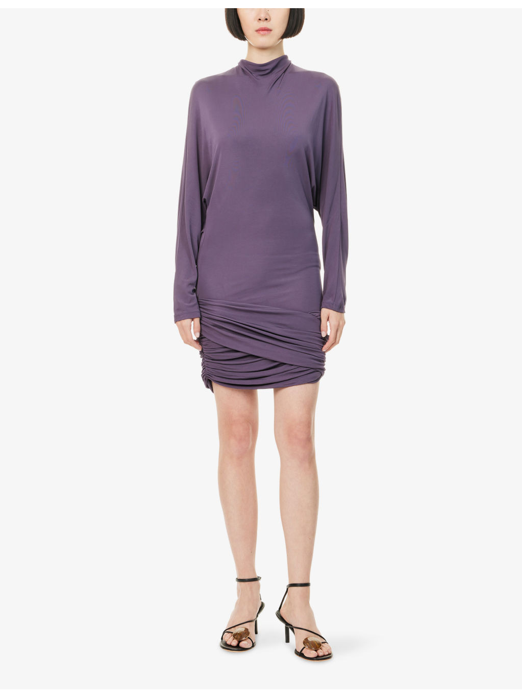 Luna Draped Woven Mini Dress - 3