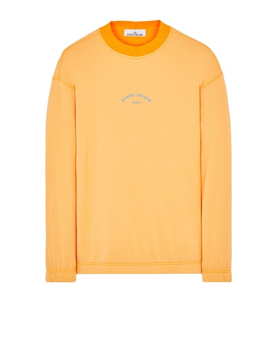 STONE ｜SWEATSHIRTS (652X2 Marina Cotton/Nylon Ter Stone Island 652X2 STONE ISLAND MARINA ORANGE | REVERSIBLE