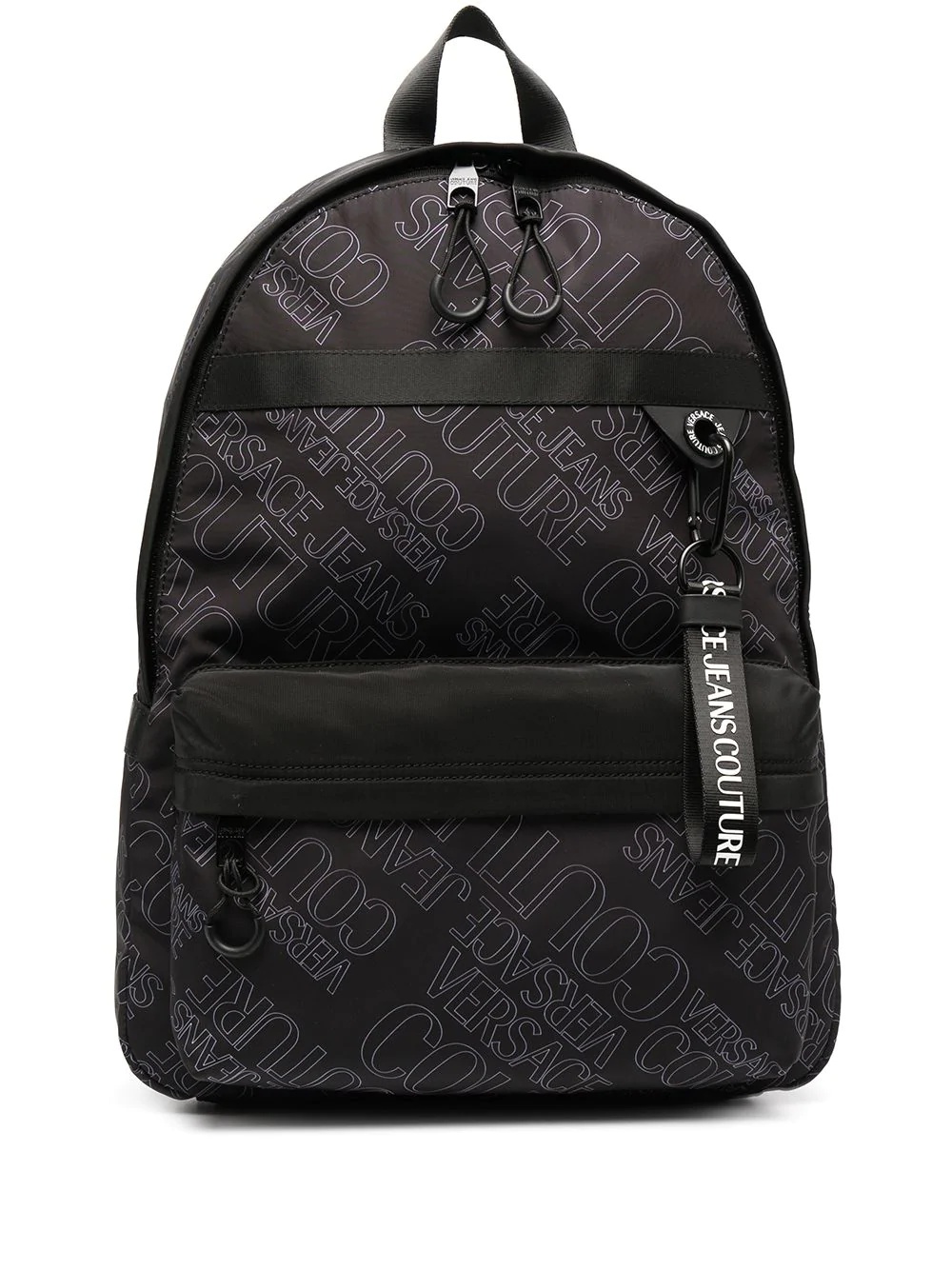 logo print zip-up backpack - 1