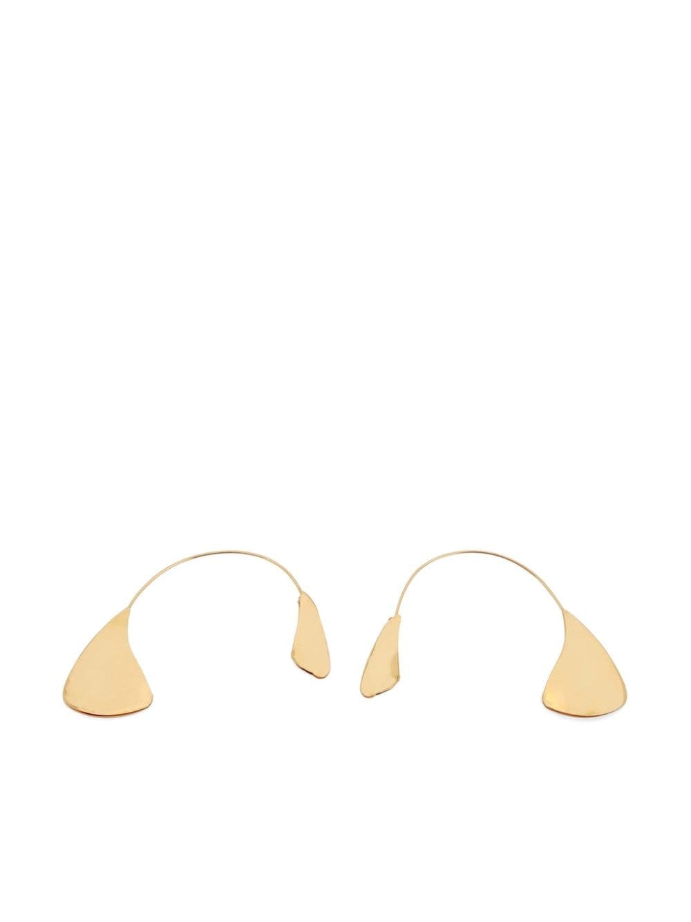 logo-engraved earrings - 1