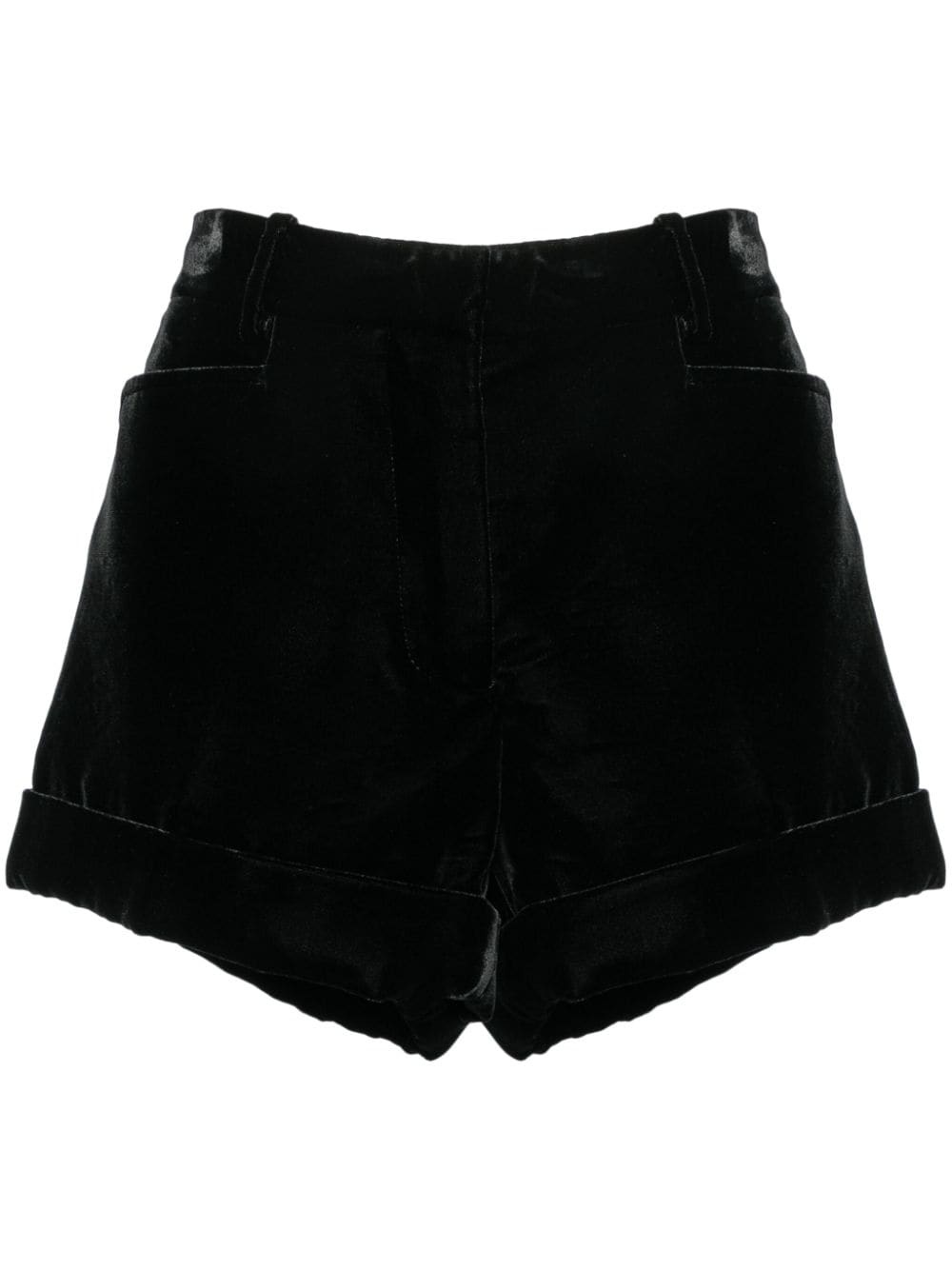 crushed velvet shorts - 1