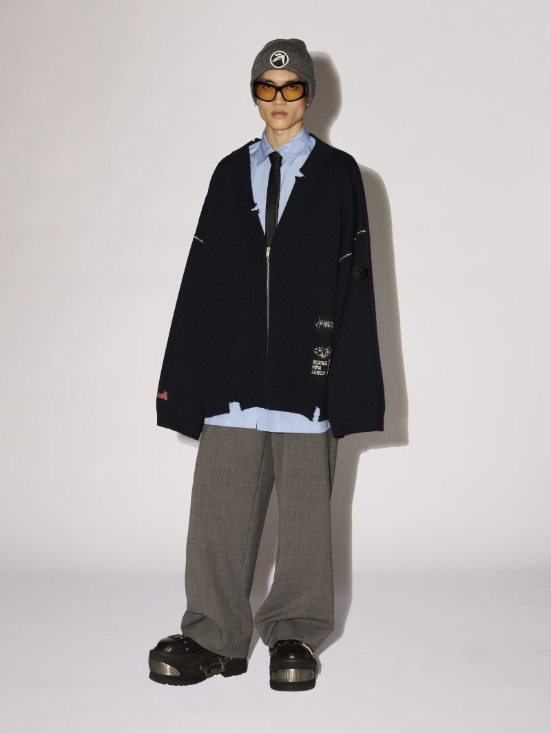 Ambush FELTED KNIT ZIP CARDIGAN outlook