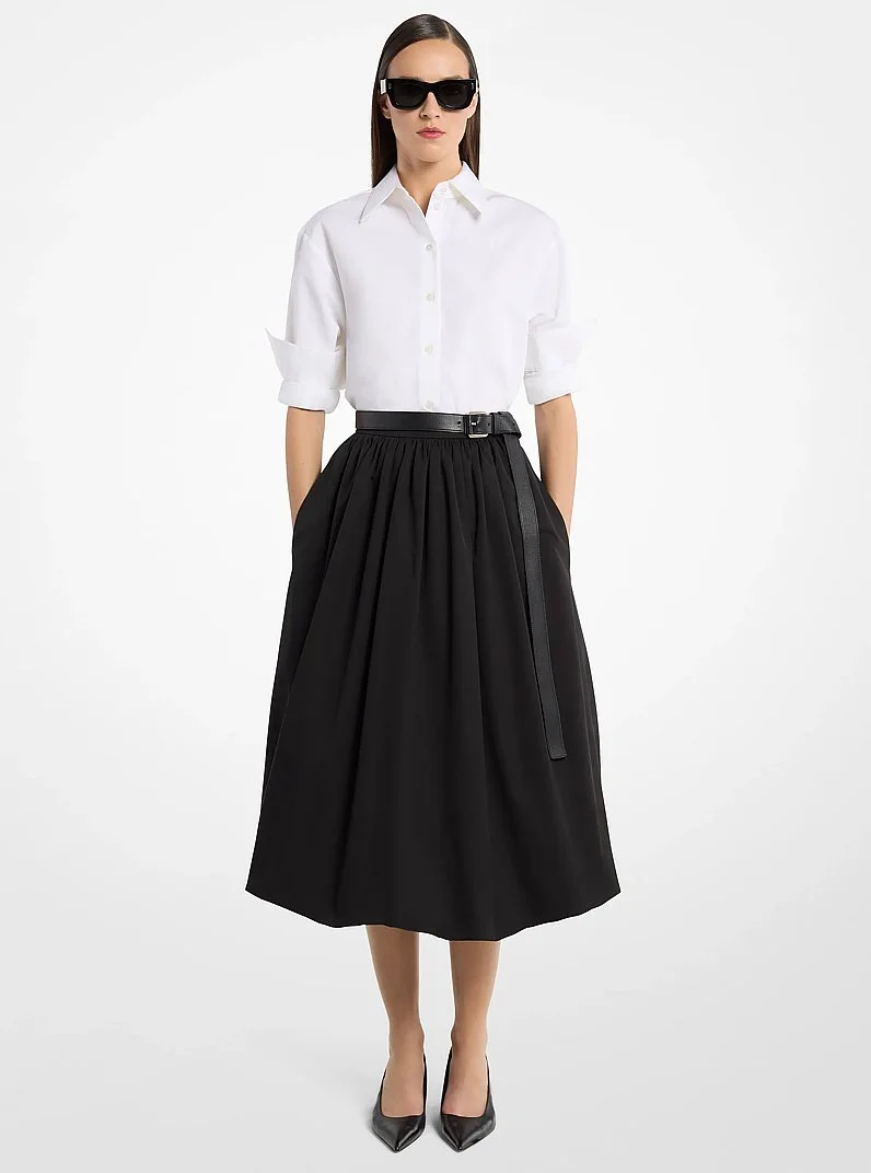 Cotton Poplin Bubble Skirt - 1