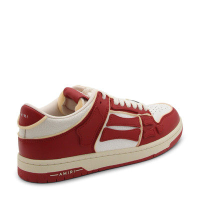 AMIRI red and white leather sneakers outlook