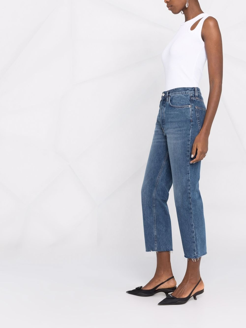 cropped straight-leg jeans - 4