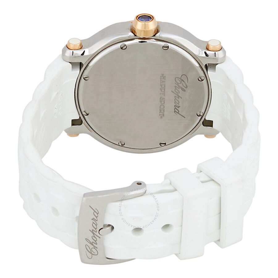 Chopard Happy Sport Silvertone Guilloche Dial Ladies Watch 278551-6002 - 3