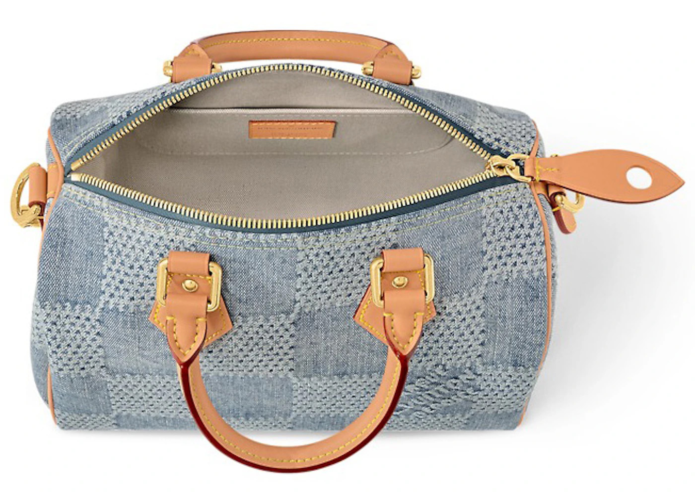 Louis Vuitton Speedy 25 Bandouliere Damier Denim 3D Blue Denim - 3