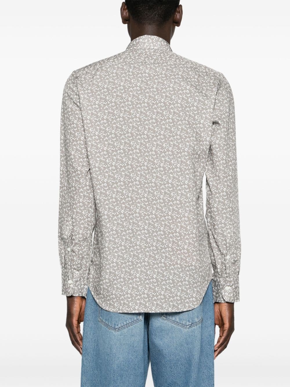 floral-print poplin shirt - 4