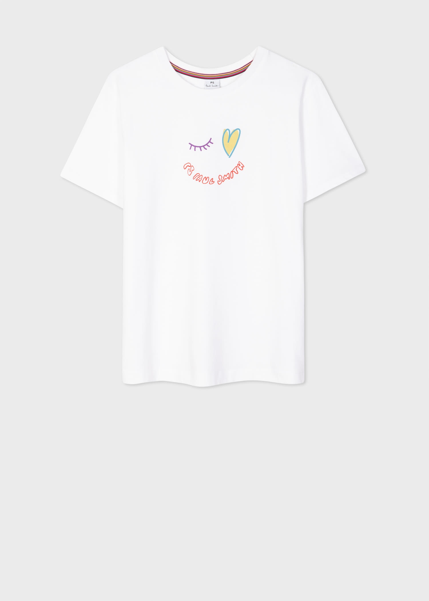 White 'Smiling Wink' T-Shirt - 1