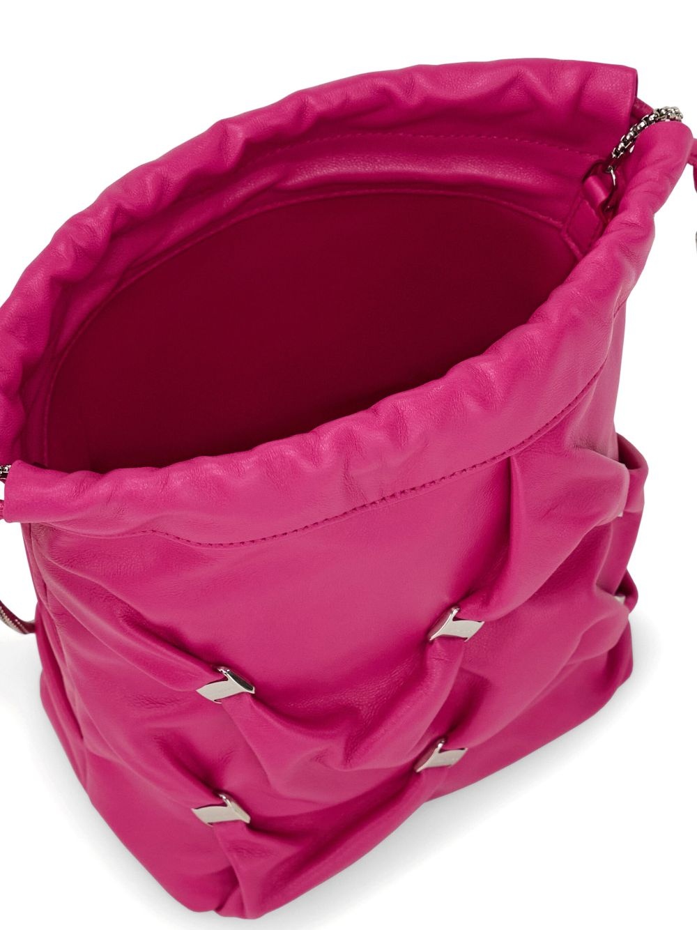 mini leather bucket bag - 5