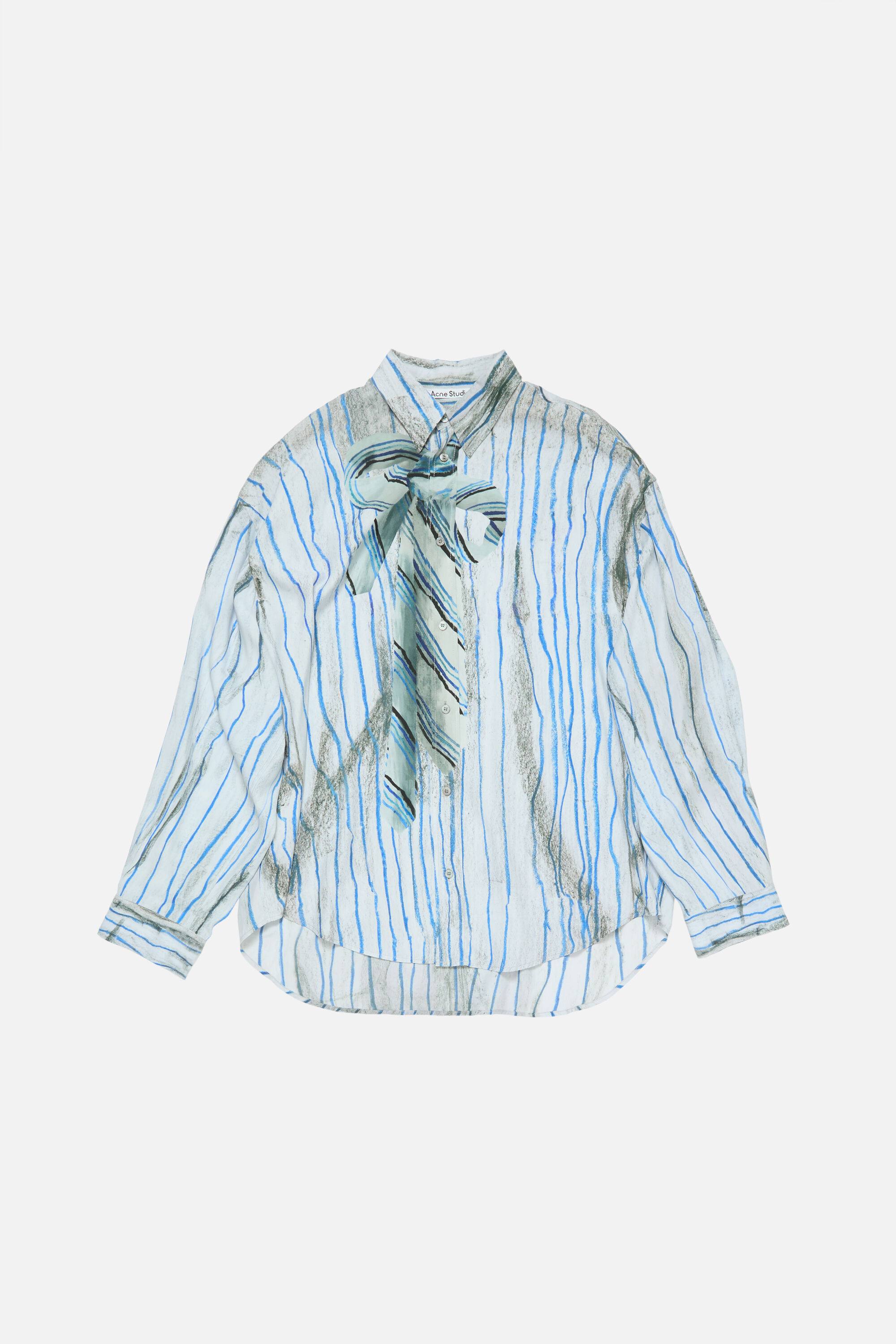 Printed Button-up Shirt - Blue multi - 6