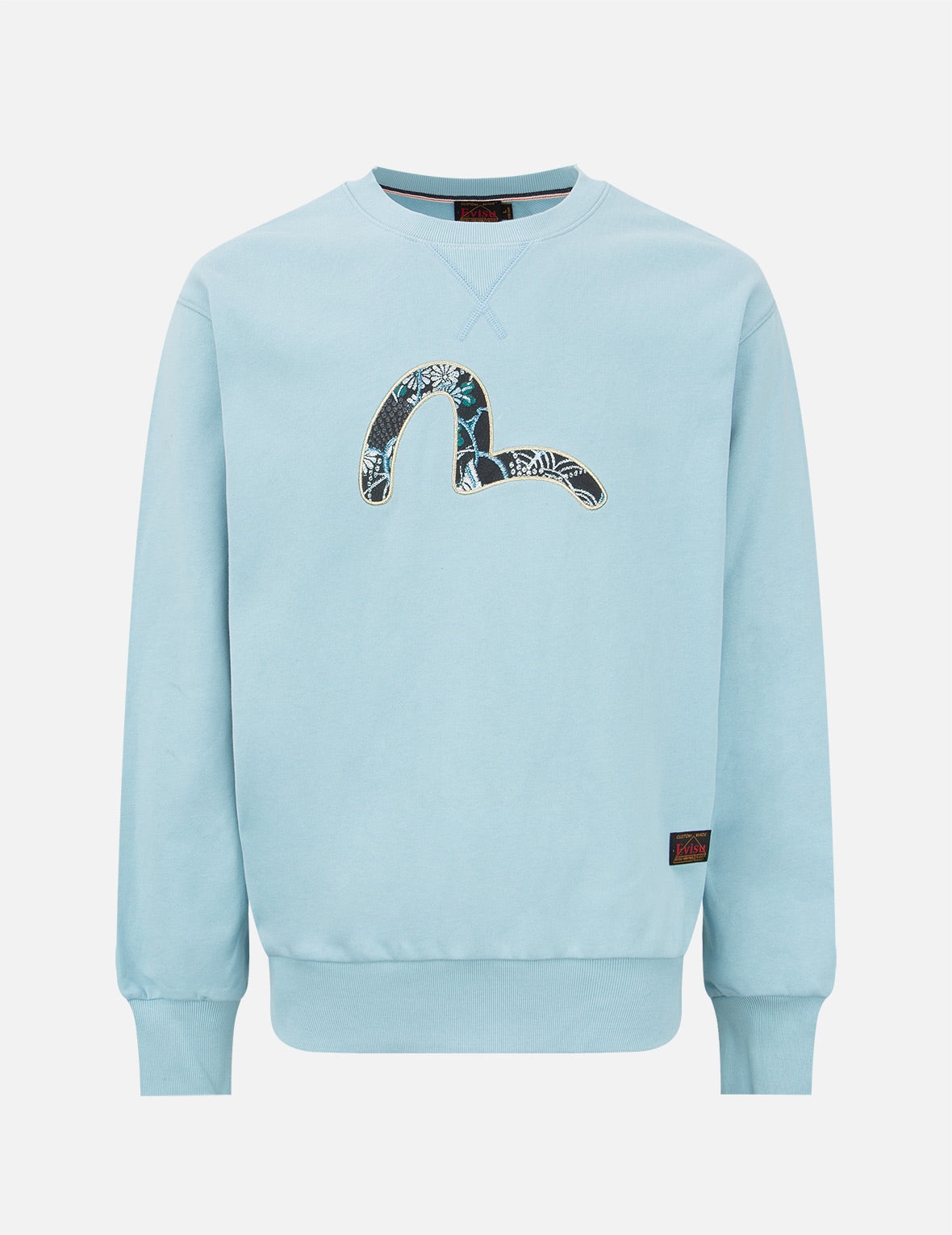 Japanese-pattern Seagull Print Sweatshirt - 1