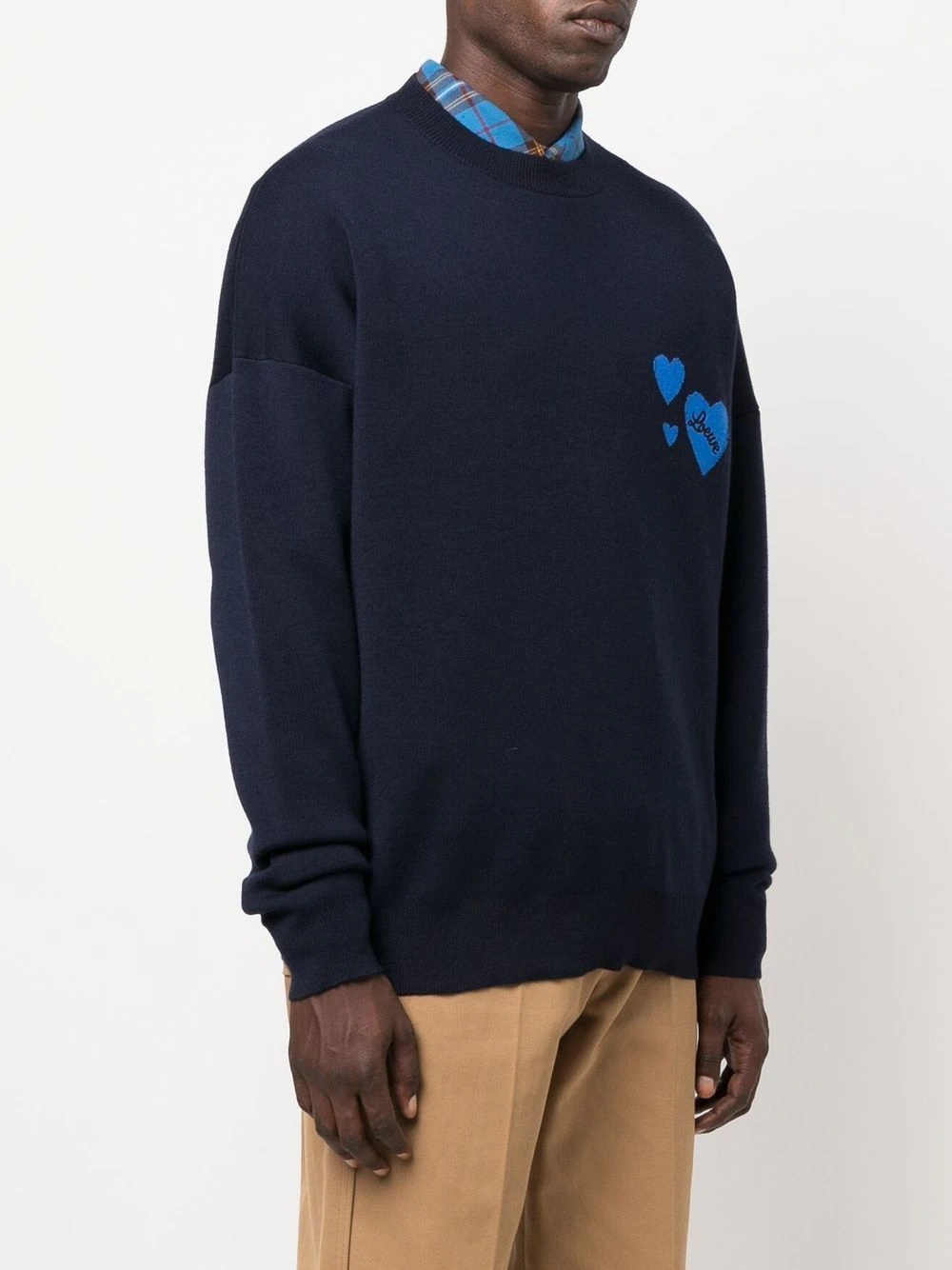 embroidered-logo detail jumper - 3