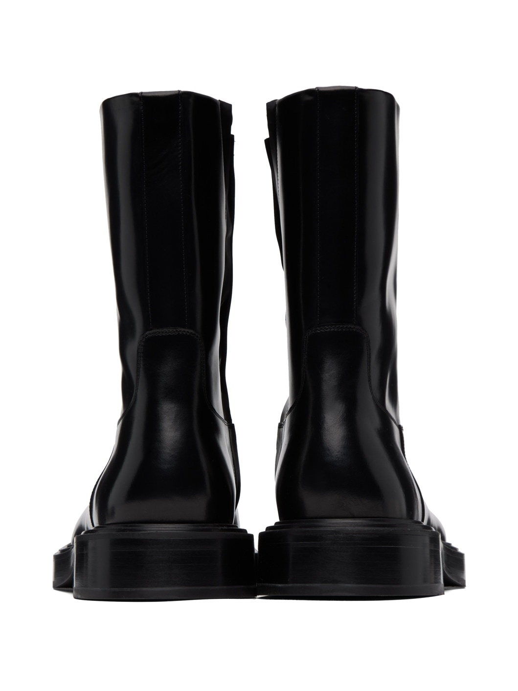 Black Leather Chelsea Boots - 2