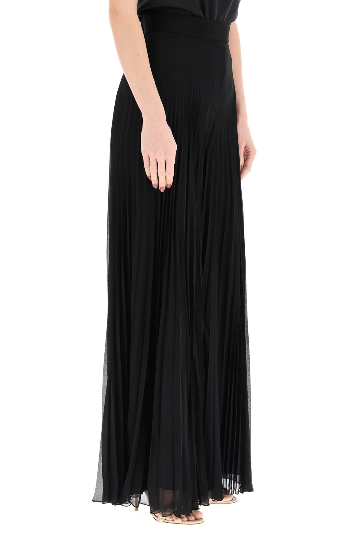 CARPAZI PLEATED GEORGETTE WIDE LEG TROUSERS - 3