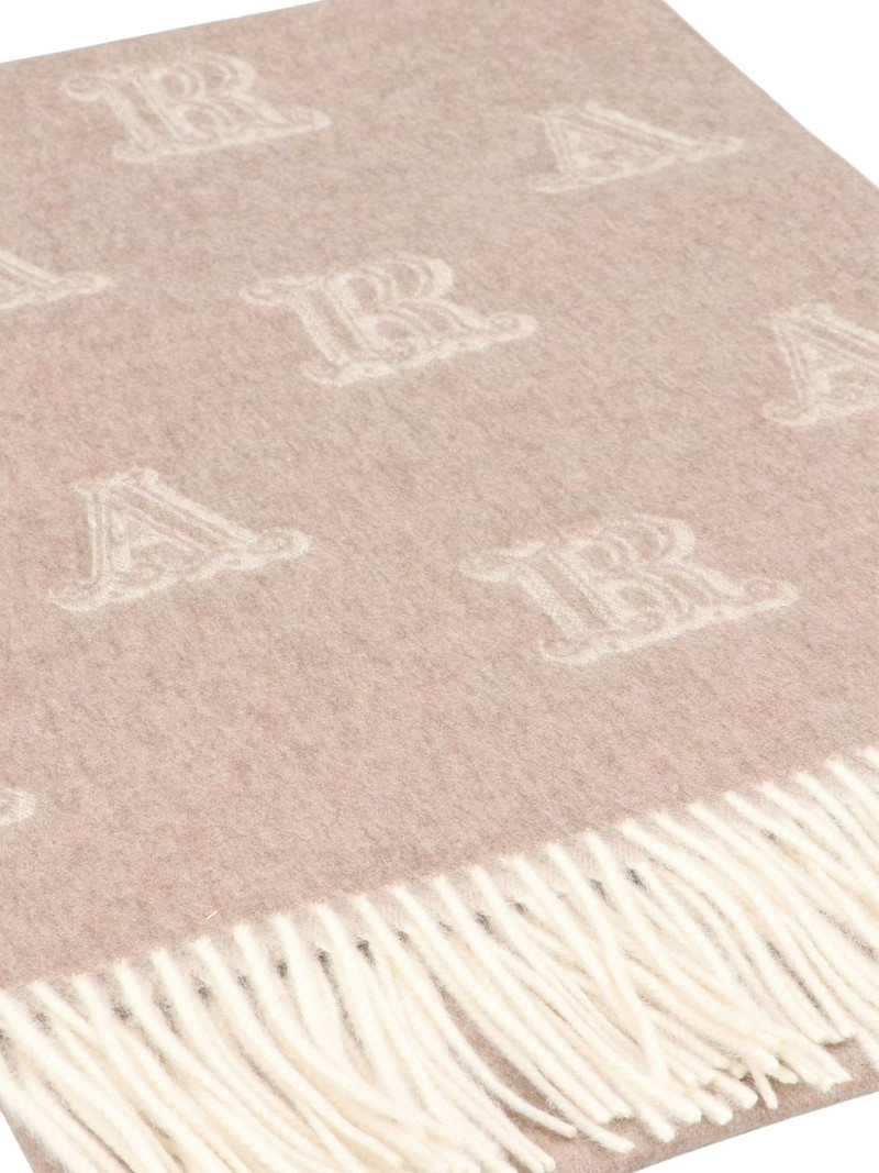 Max Mara jacquard frayed scarf outlook