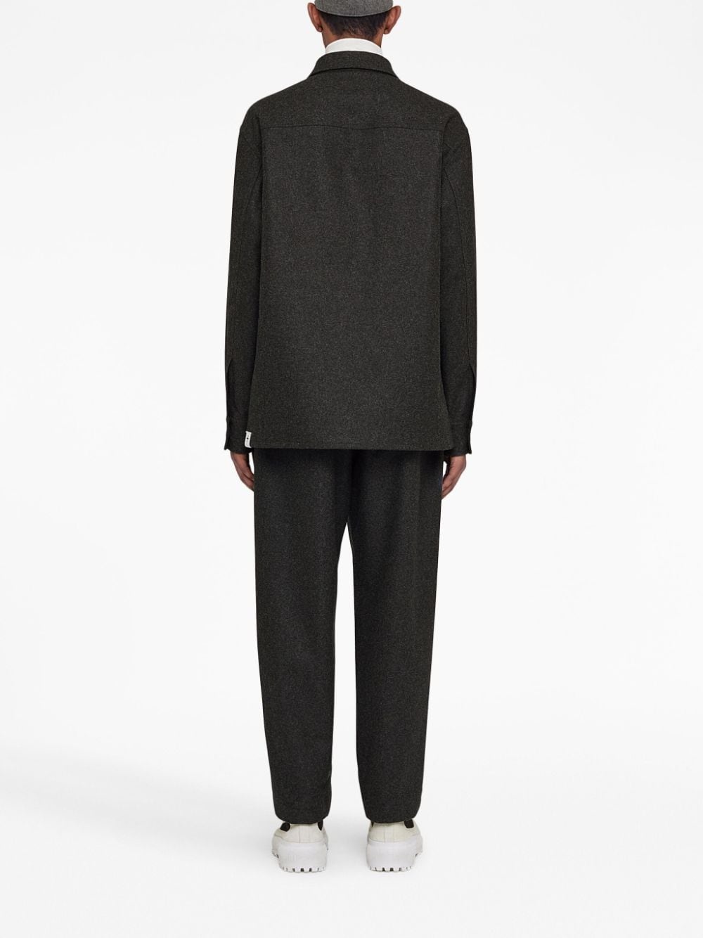 classic-collar wool shirt - 4