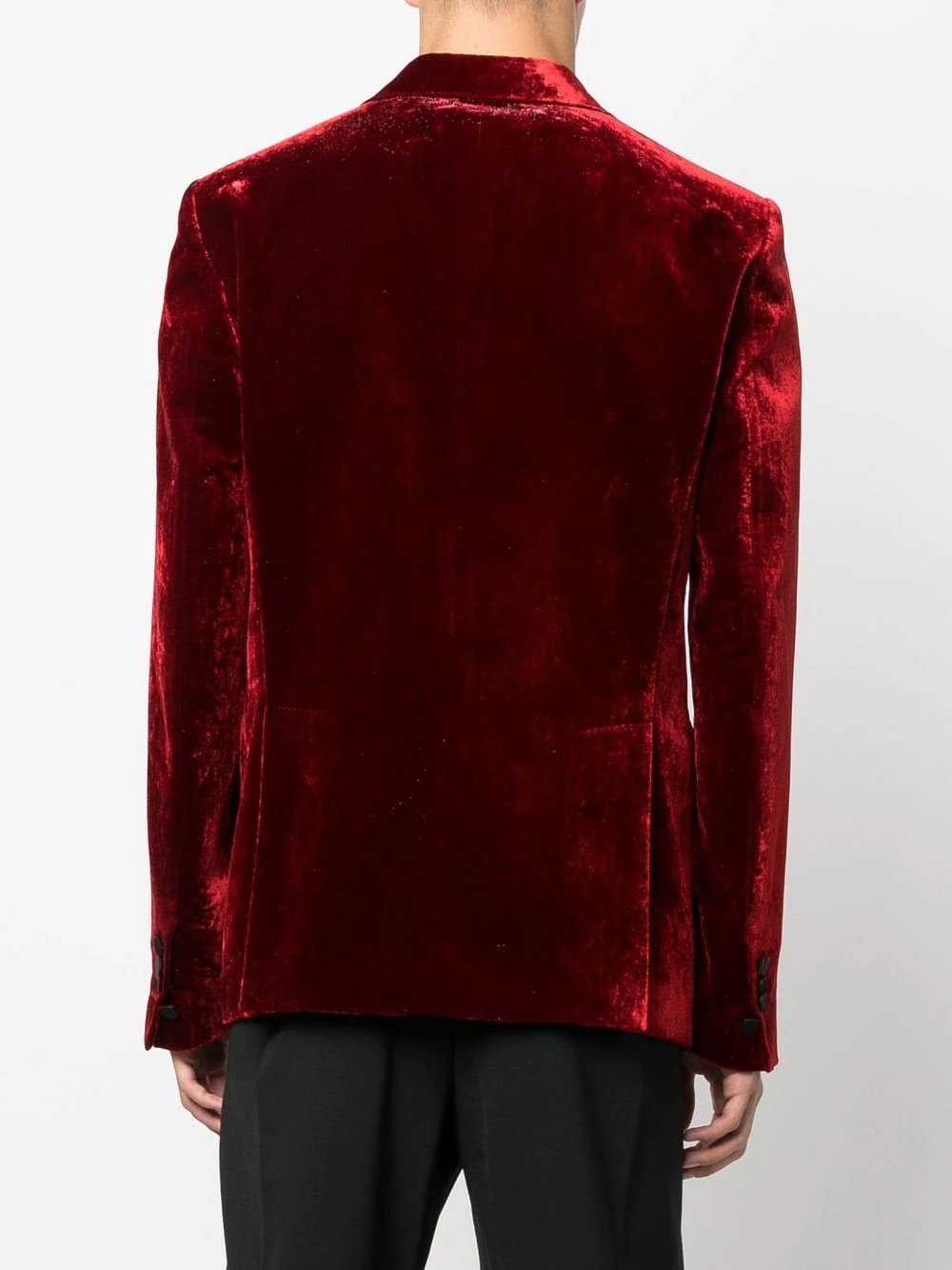 sequin-embellished velvet blazer - 4