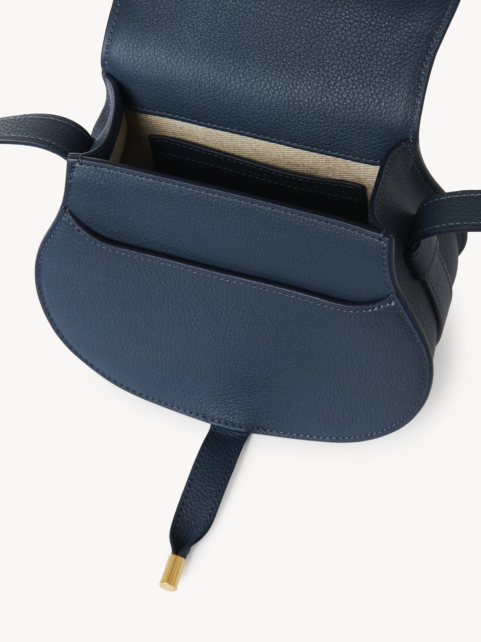 SMALL MARCIE SADDLE BAG IN GRAINED LEATHER - 5