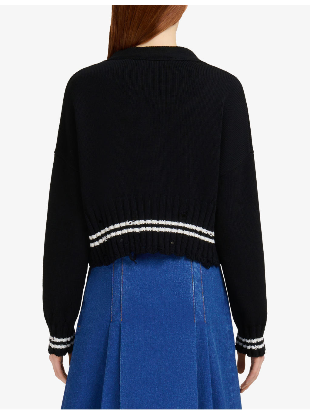 Brand-Embroidered V-Neck Cotton-Knit Cardigan - 4