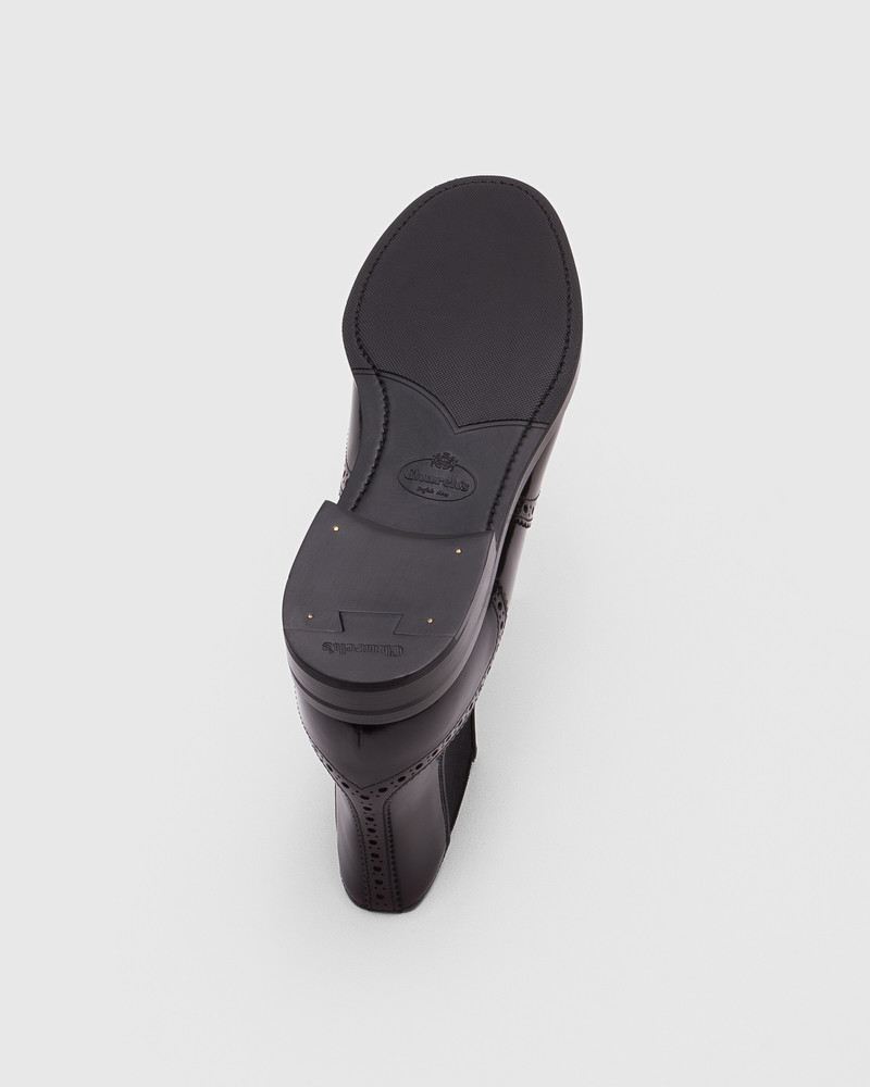 Polished Fumé Brogue Chelsea Boot 6