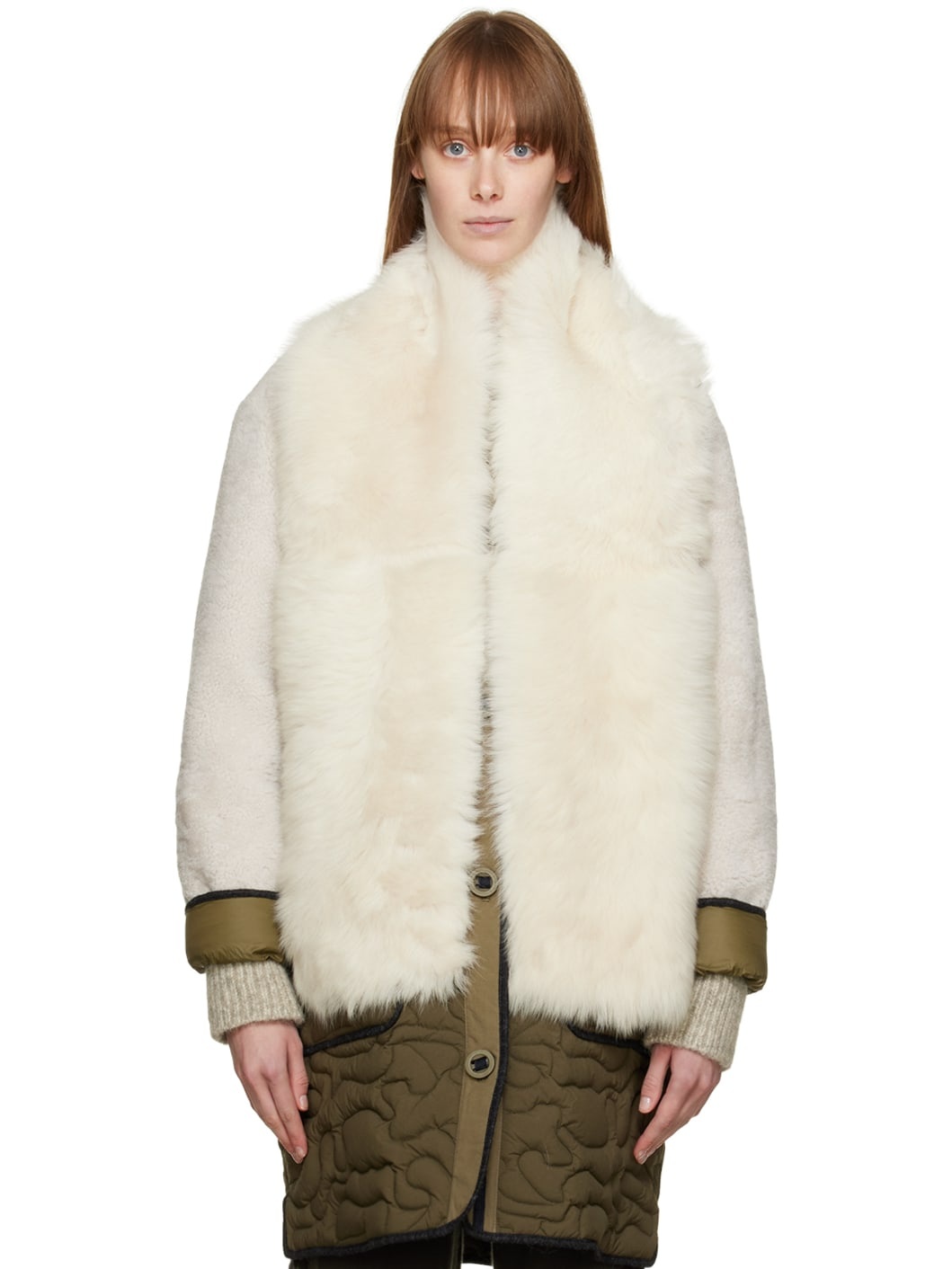 Beige Echarpe Scarf - 1