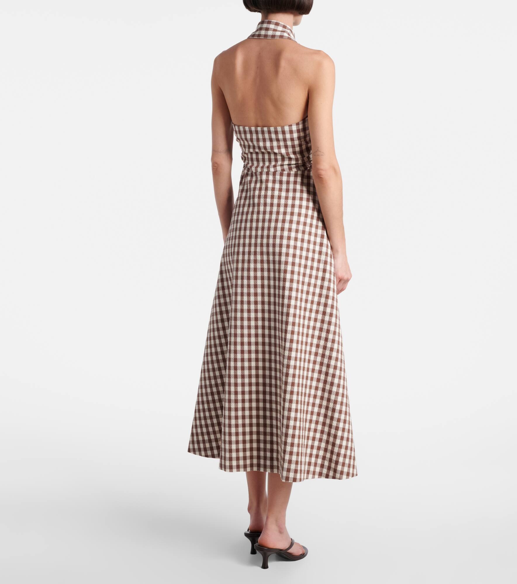 Mackey gingham seersucker midi dress - 3