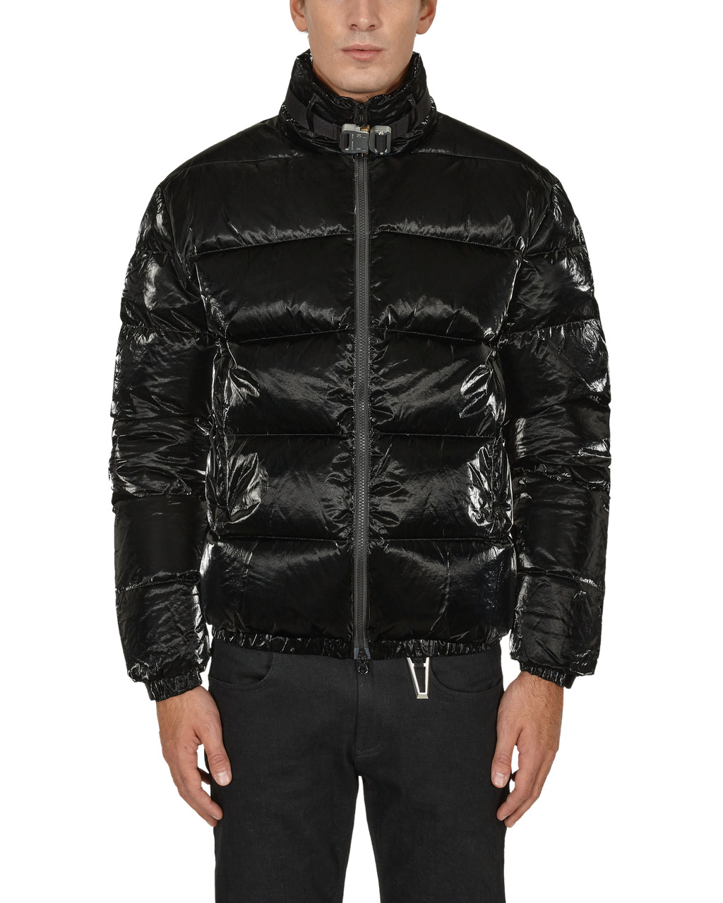 PUFFER COAT W SILVER BUCKLE - 2