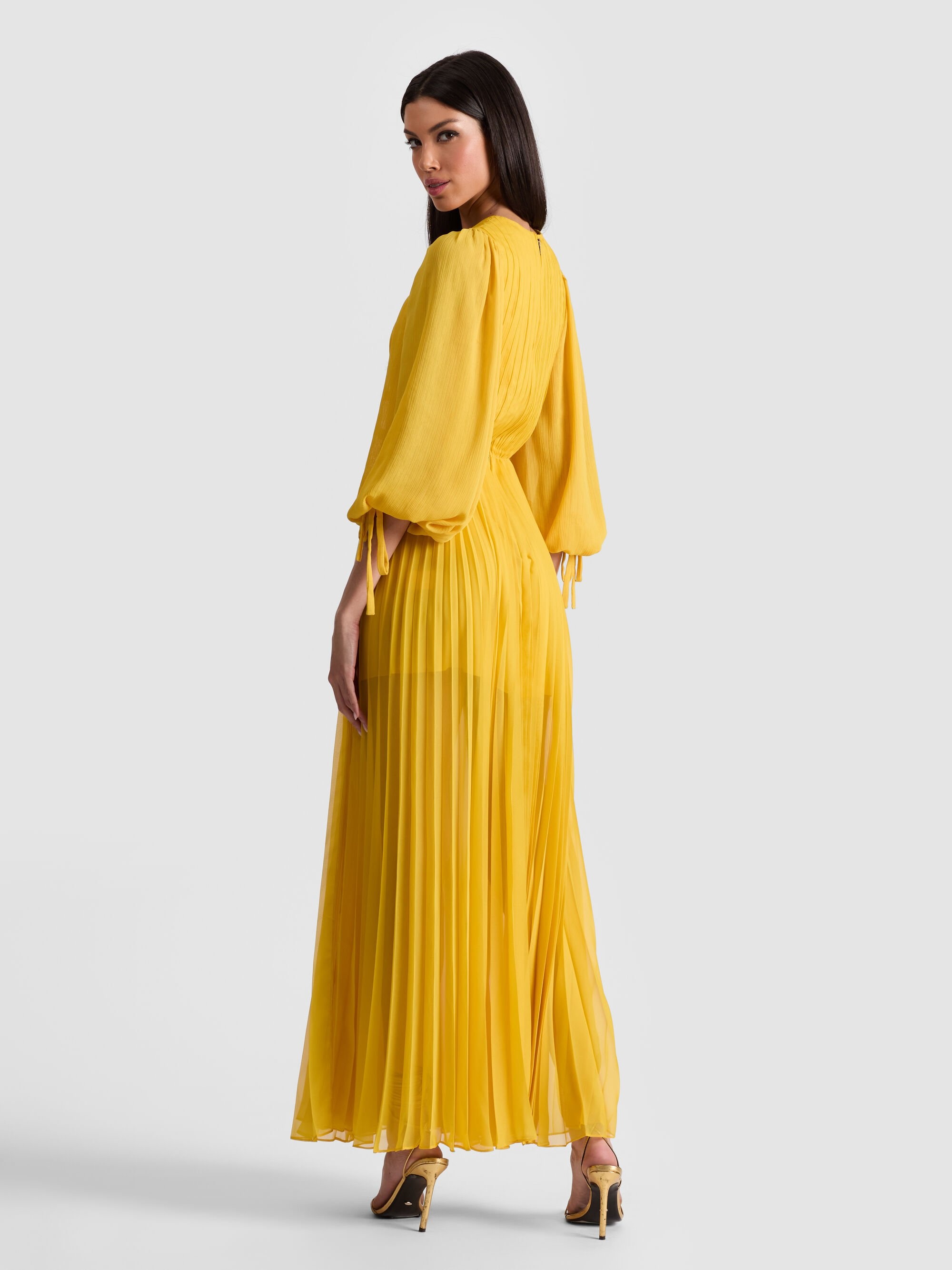 NYA PLEATED MAXI DRESS - 4