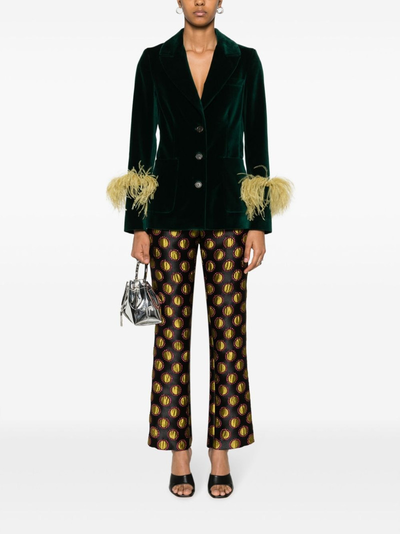 La DoubleJ Keaton feather-detailing blazer outlook