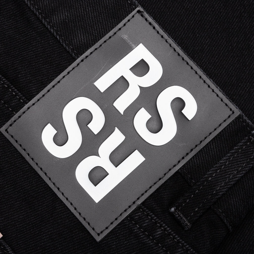 SLIM FIT DENIM PANT W/PICTURE PATCH - BLACK - 4