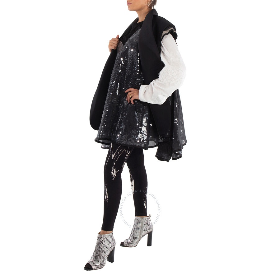 Sacai Ladies Layered Blazer Vest With Sequined Dress, Brand Size 2 (Medium) - 6