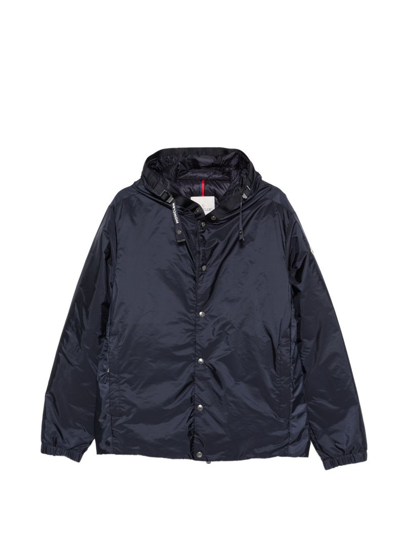 hooded press-stud-fastening jacket 1