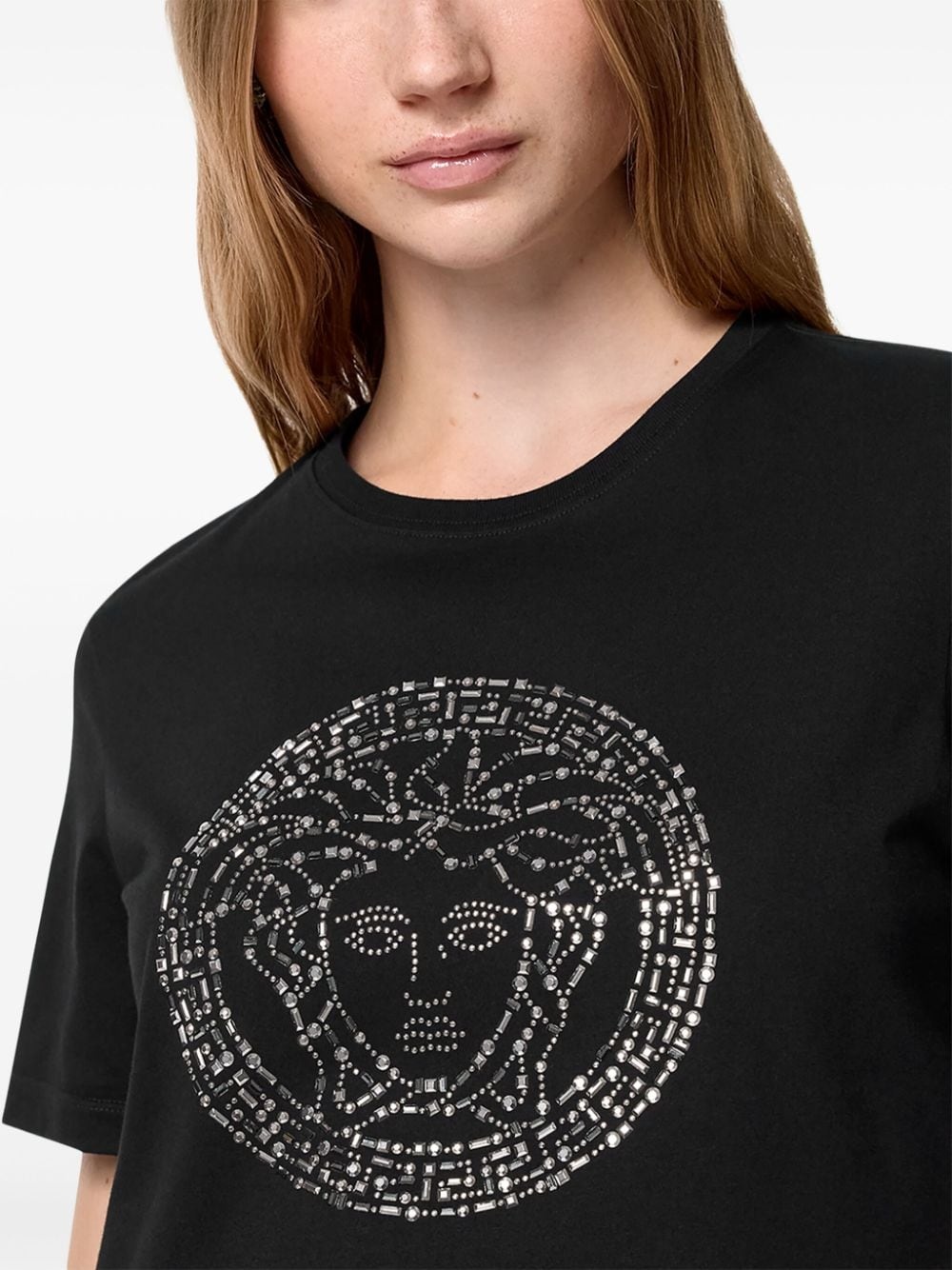 Medusa embellished T-shirt - 4