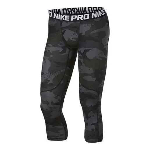 Nike Running Sports Training Tight Elastic Cropped Pants Camouflage AQ1198-010 - 1